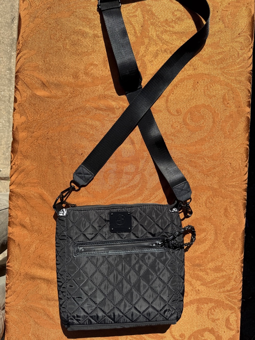 Black Quilted Crossbody Shoulder Bag